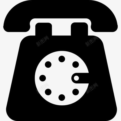 电话座机复古电话图标svg_新图网 https://ixintu.com 复古电话 座机 电话 购物和商业字形图标