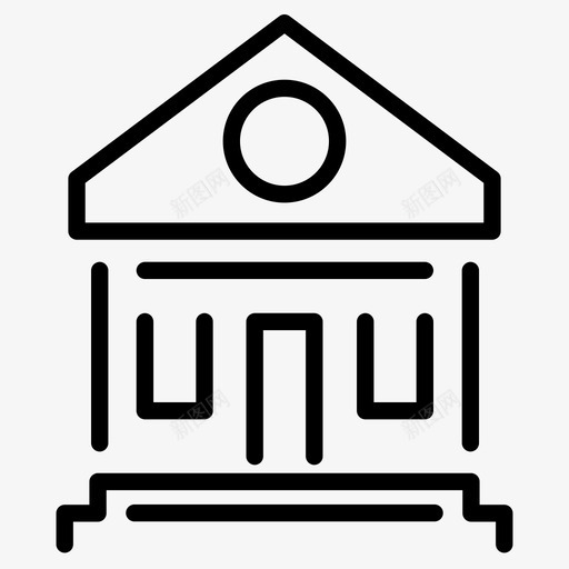 房子线性房屋图标svg_新图网 https://ixintu.com 房子 线性房屋