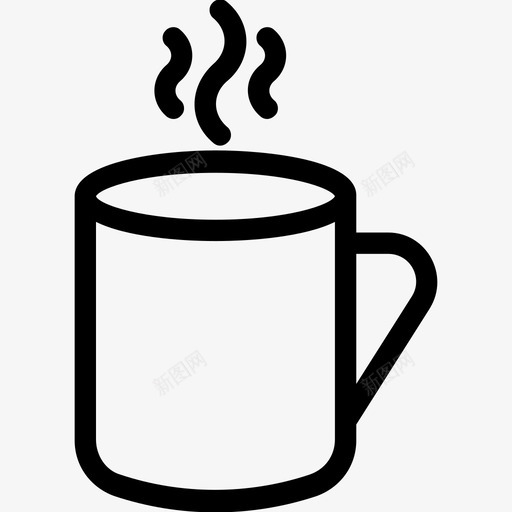 茶杯咖啡杯饮料图标svg_新图网 https://ixintu.com 咖啡杯 热茶 茶杯 酒店平滑线图标 饮料