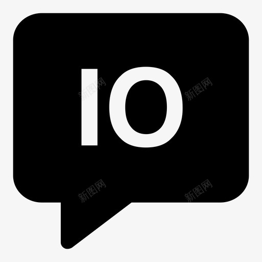 ido气泡io图标svg_新图网 https://ixintu.com ido io 气泡 语言 语言代码2个字母实心