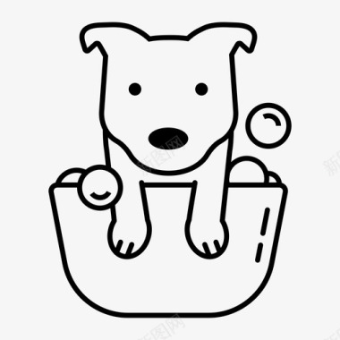 洗狗梳洗狗图标图标
