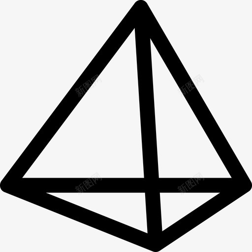 金字塔三维图标svg_新图网 https://ixintu.com 三维 几何形状 形状 结构 设计 金字塔 顶点
