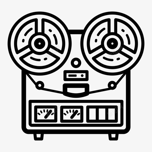 录音机音乐复古图标svg_新图网 https://ixintu.com 声音 复古 复古波 录音机 磁带 音乐