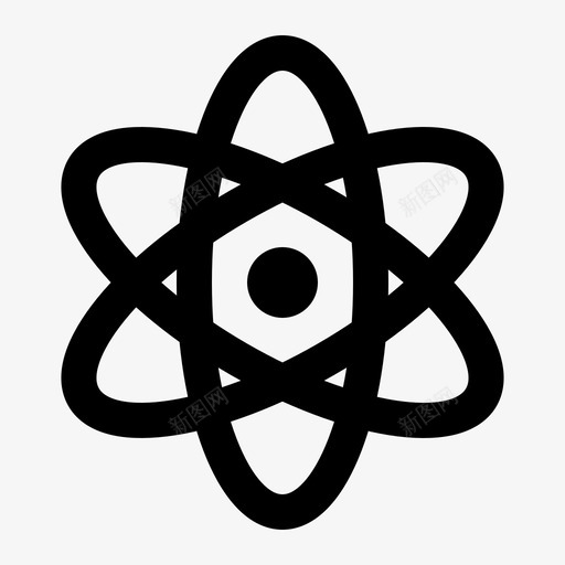 原子原子结构分子图标svg_新图网 https://ixintu.com 分子 原子 原子结构 学校线图标 核 科学