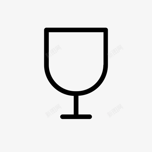 酒杯子玻璃杯图标svg_新图网 https://ixintu.com 杯子 玻璃杯 酒 酒标志