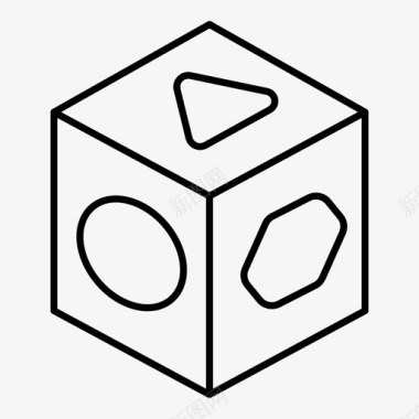 立方体玩具图标图标
