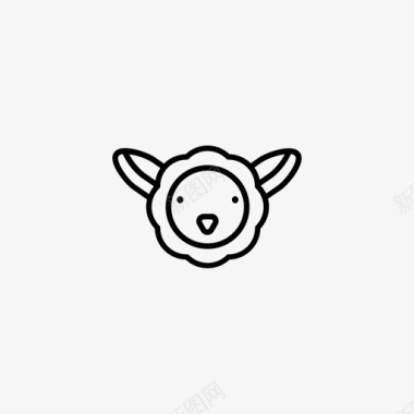 羊羔动物绵羊图标图标