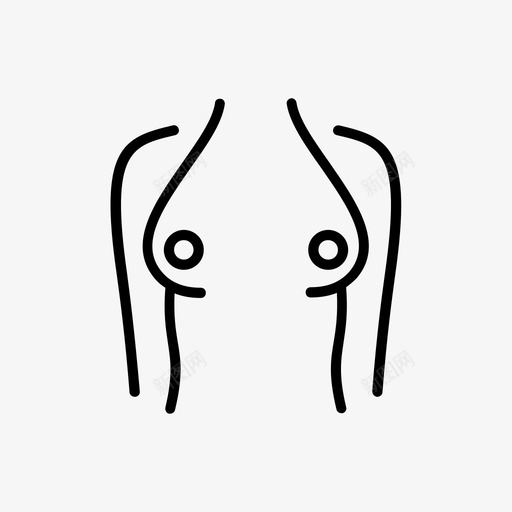 女人的胸部赤裸的图标svg_新图网 https://ixintu.com 女人的胸部 赤裸的