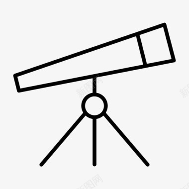 望远镜天文学凝视图标图标