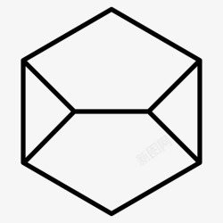 矢量六边形宝石六角形框架六边形框架宝石图标高清图片