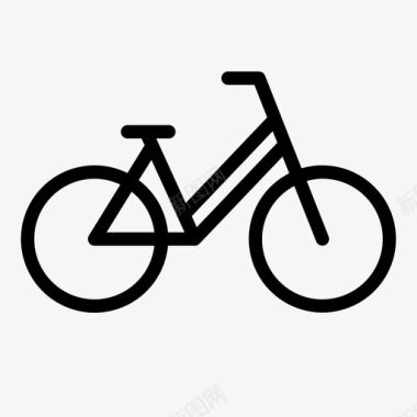双管自行车自行车骑行图标图标