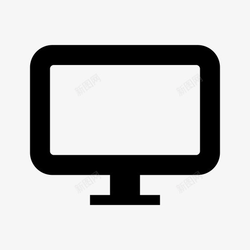 电视电脑显示器图标svg_新图网 https://ixintu.com 显示器 电脑 电视 网络技术实心图标