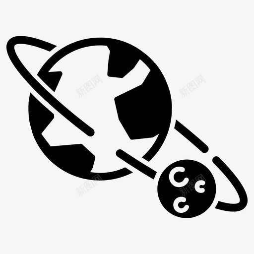 月球轨道地球轨道图标svg_新图网 https://ixintu.com 卫星 地球 太空探索ii 月球轨道 轨道