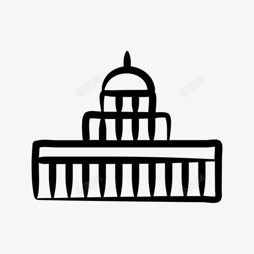 国会大厦议会政治图标svg_新图网 https://ixintu.com 华盛顿 国会大厦 手绘 政治 权力 议会