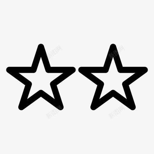 两颗星欣赏等级图标svg_新图网 https://ixintu.com 两颗星 价值 功能 欣赏 比率 等级