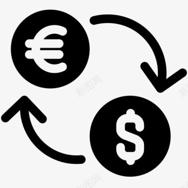 货币汇率美元欧元图标图标