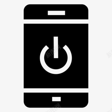 手机iphone电源图标图标