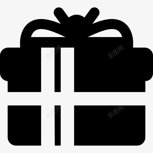 带蝴蝶结的礼品盒圣诞节时间图标svg_新图网 https://ixintu.com 圣诞节时间 带蝴蝶结的礼品盒