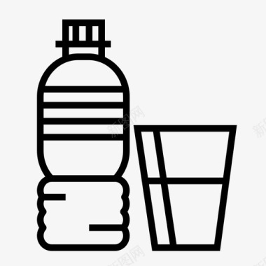 水瓶饮料饮用水图标图标