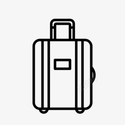 手提旅行袋硬箱行李行李手提箱图标高清图片
