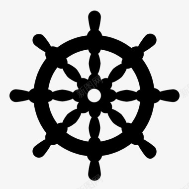 船轮舵手海军图标图标