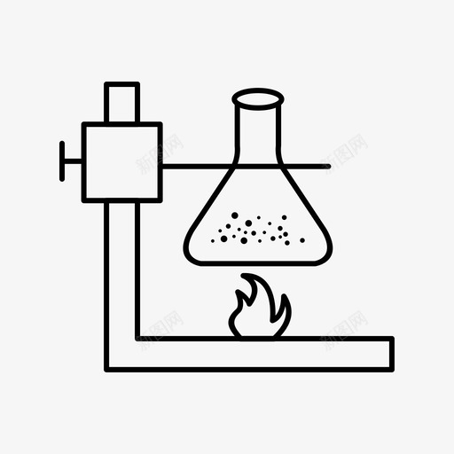 烧瓶下的火实验烧瓶架图标svg_新图网 https://ixintu.com 实验 实验室 教育2 烧瓶下的火 烧瓶架