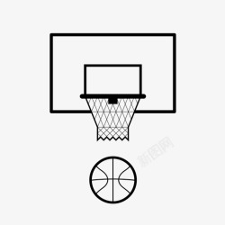 篮板篮球篮板篮筐图标高清图片
