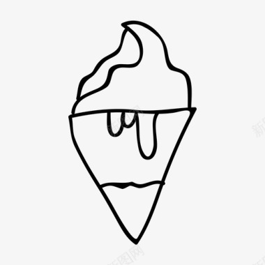 冰淇淋筒蛋糕筒杯筒图标图标