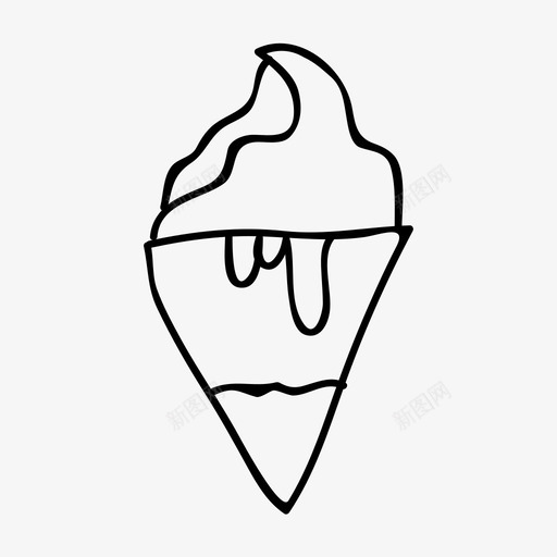冰淇淋筒蛋糕筒杯筒图标svg_新图网 https://ixintu.com 冰淇淋 冰淇淋筒 冷冻 宝贝 杯筒 甜点 蛋糕筒
