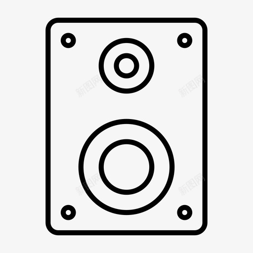 扬声器音频扬声器立体声图标svg_新图网 https://ixintu.com 低音扬声器 小配件 扬声器 立体声 音频扬声器
