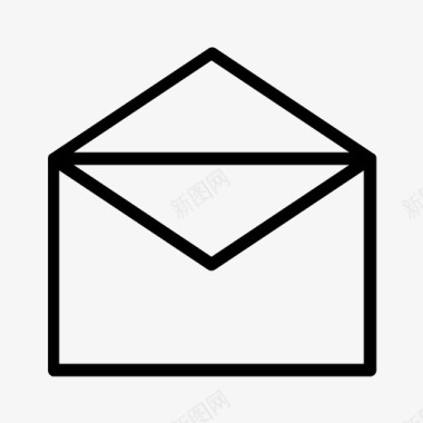 打开邮件电子邮件信件图标图标