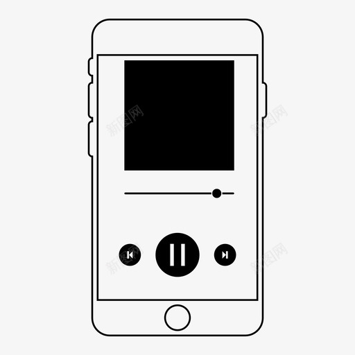 音乐应用程序itunesspotify图标svg_新图网 https://ixintu.com itunes spotify 流媒体 移动线框 音乐应用程序