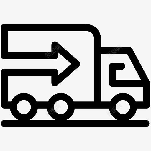 卡车送货出口图标svg_新图网 https://ixintu.com 供应 出口 卡车 商务电子商务物流概述 运输 送货