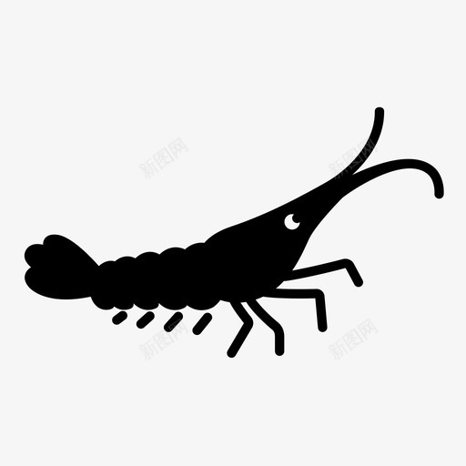 虾甲壳类动物海鲜图标svg_新图网 https://ixintu.com 夏季 海生 海鲜 甲壳类动物 虾