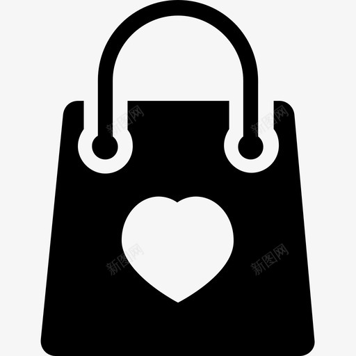 购物袋最爱心脏图标svg_新图网 https://ixintu.com 心脏 手提袋 最爱 购物和商业字形图标 购物者 购物袋