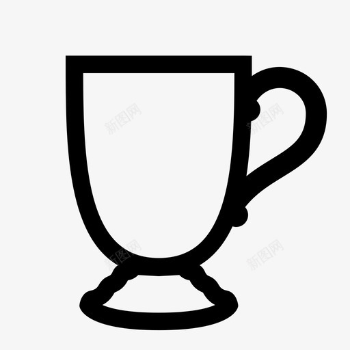 脚杯咖啡饮料图标svg_新图网 https://ixintu.com 咖啡 拿铁 脚杯 花式 茶 饮料