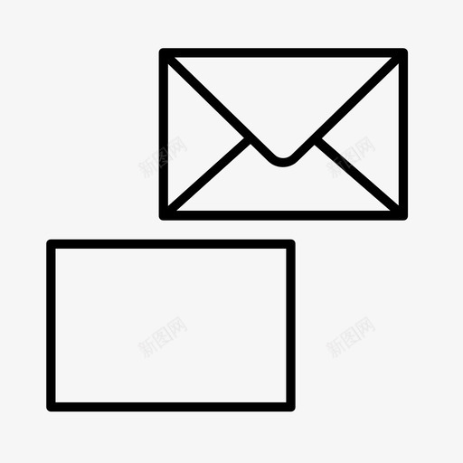 邮局信封信件图标svg_新图网 https://ixintu.com 信件 信封 邮件 邮局