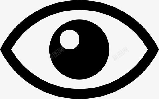 显示眼睛视线图标svg_新图网 https://ixintu.com 可见 显示 眼睛 视线 视野