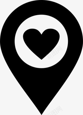 地图针位置爱情图标图标