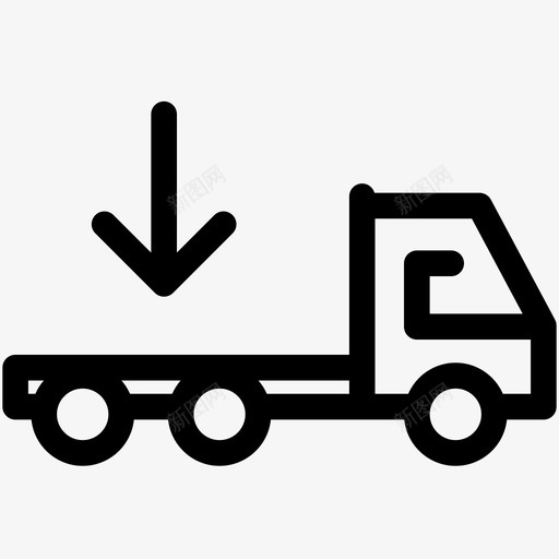卡车送货车平板车图标svg_新图网 https://ixintu.com 卡车 商务电子商务物流概述 平板车 运输 送货车