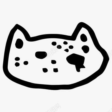 豹猫猫脸宠物图标图标