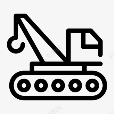 起重机汽车建筑图标图标