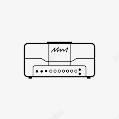吉他放大器头摇滚图标图标