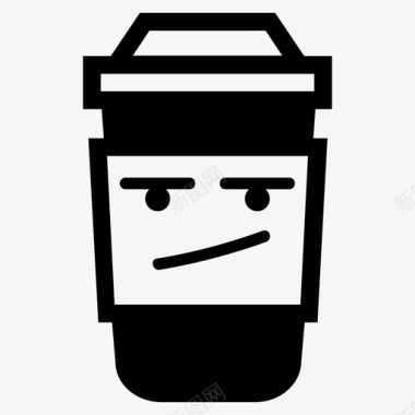 外卖咖啡杯卡布奇诺周一图标图标