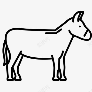 驴子动物农场图标图标