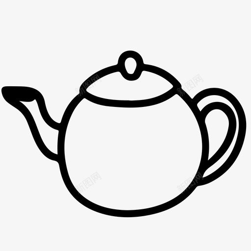 茶壶咖啡咖啡壶图标svg_新图网 https://ixintu.com 咖啡 咖啡壶 涂鸦咖啡馆 茶壶