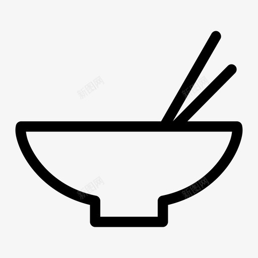 碗筷子食物图标svg_新图网 https://ixintu.com 碗 筷子 米饭 面条 食物