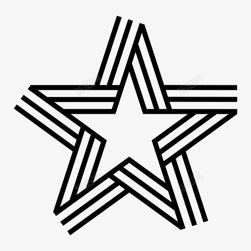 星星抽象几何图标svg_新图网 https://ixintu.com 几何 形状 抽象 抽象线条 星星 线条