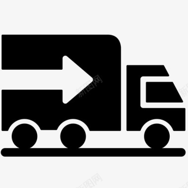 卡车送货出口图标图标