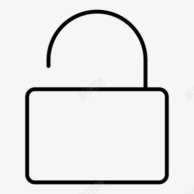 挂锁解锁密码受保护图标图标
